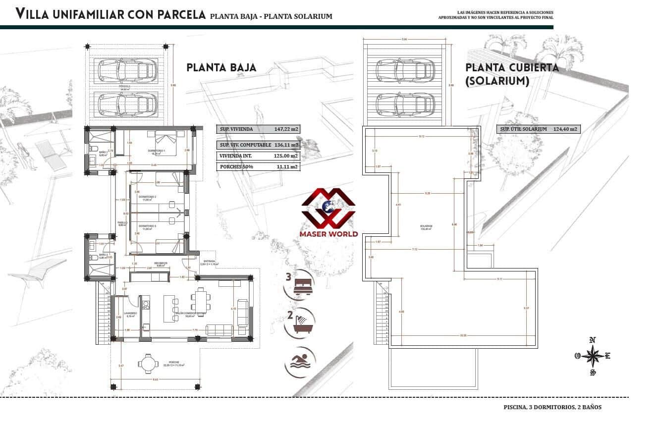 3 quarto Moradia para venda em Jacarilla com piscina garagem - 495 000 € (Ref: 9783550)