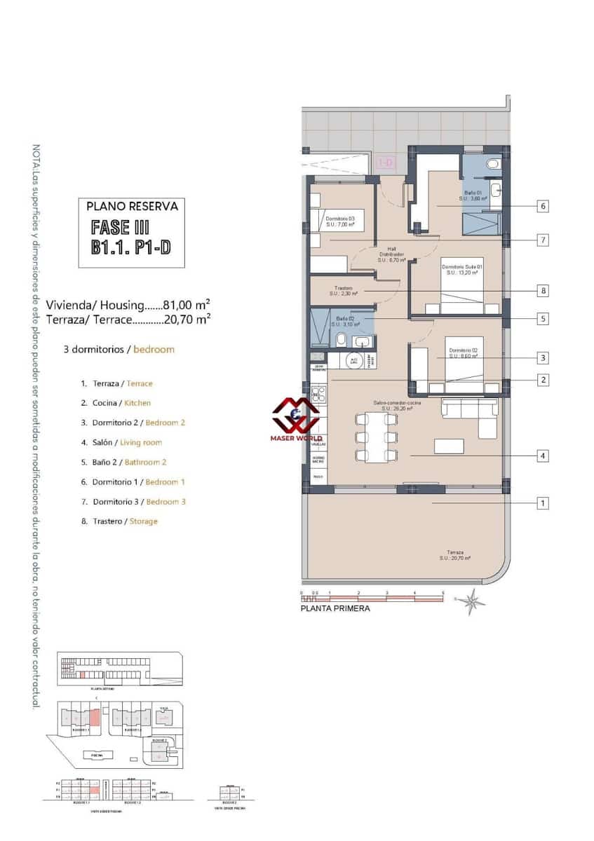 3 Zimmer Apartment zu verkaufen in Los Alcazares mit Pool Garage - 319.900 € (Ref: 9790985)