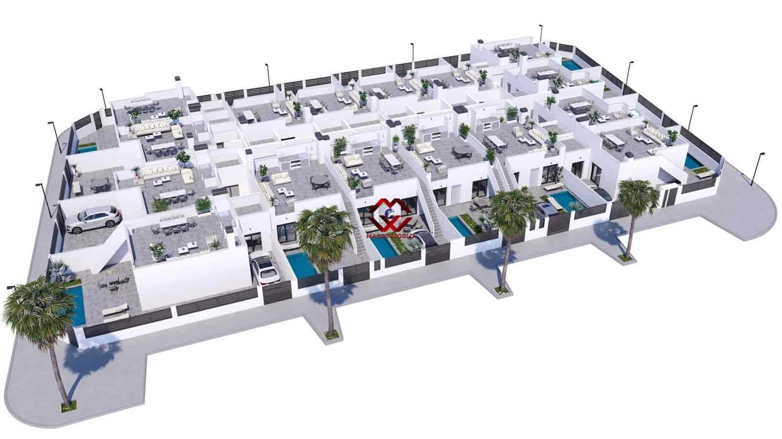 2 soveværelse Semi-Rækkehus til salg i Roldan med swimmingpool garage - € 279.900 (Ref: 9790986)