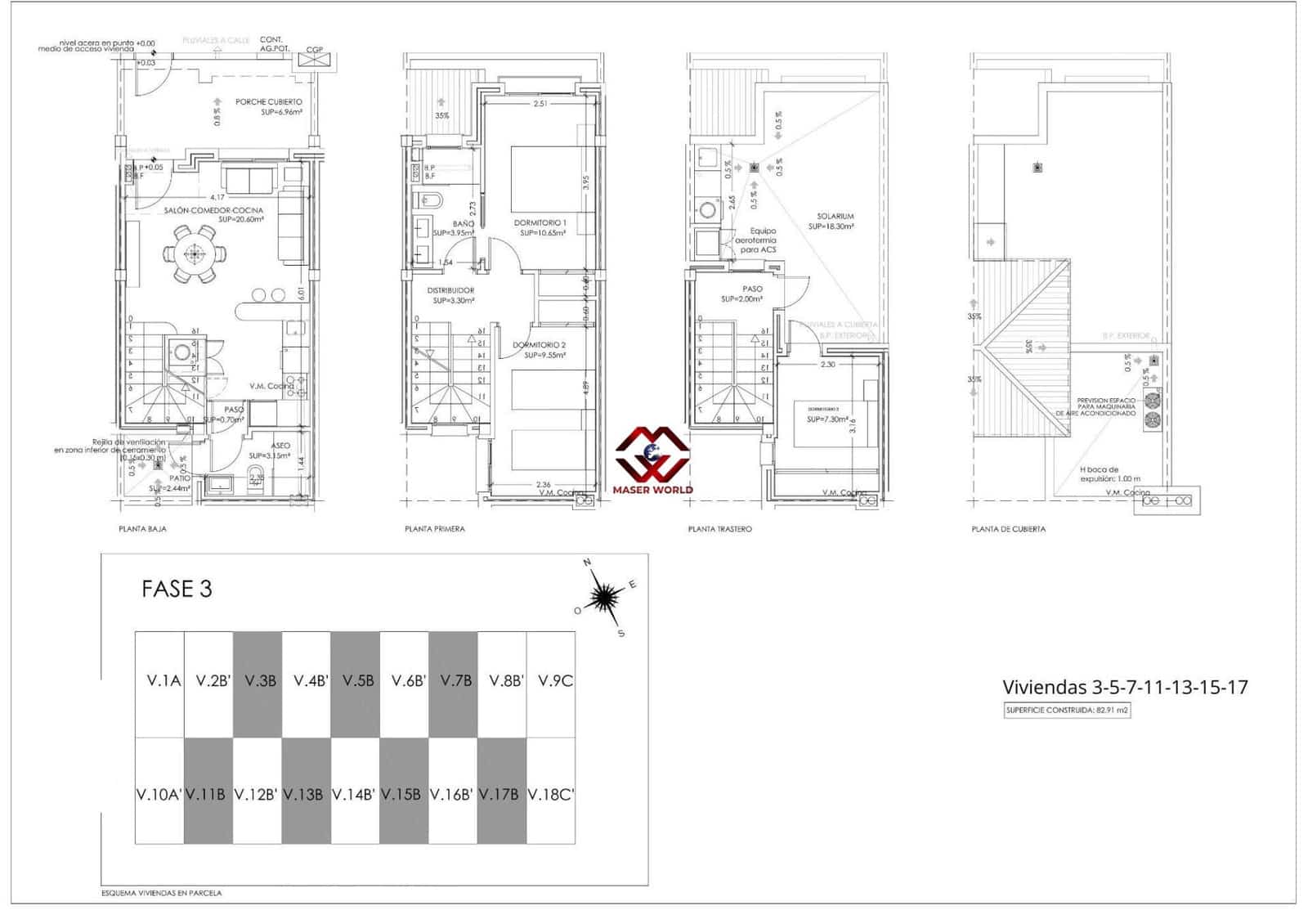 3 makuuhuone Rivitalo myytävänä paikassa Torre-Pacheco mukana uima-altaan 
autotalli - 219 900 € (Ref: 9790988)