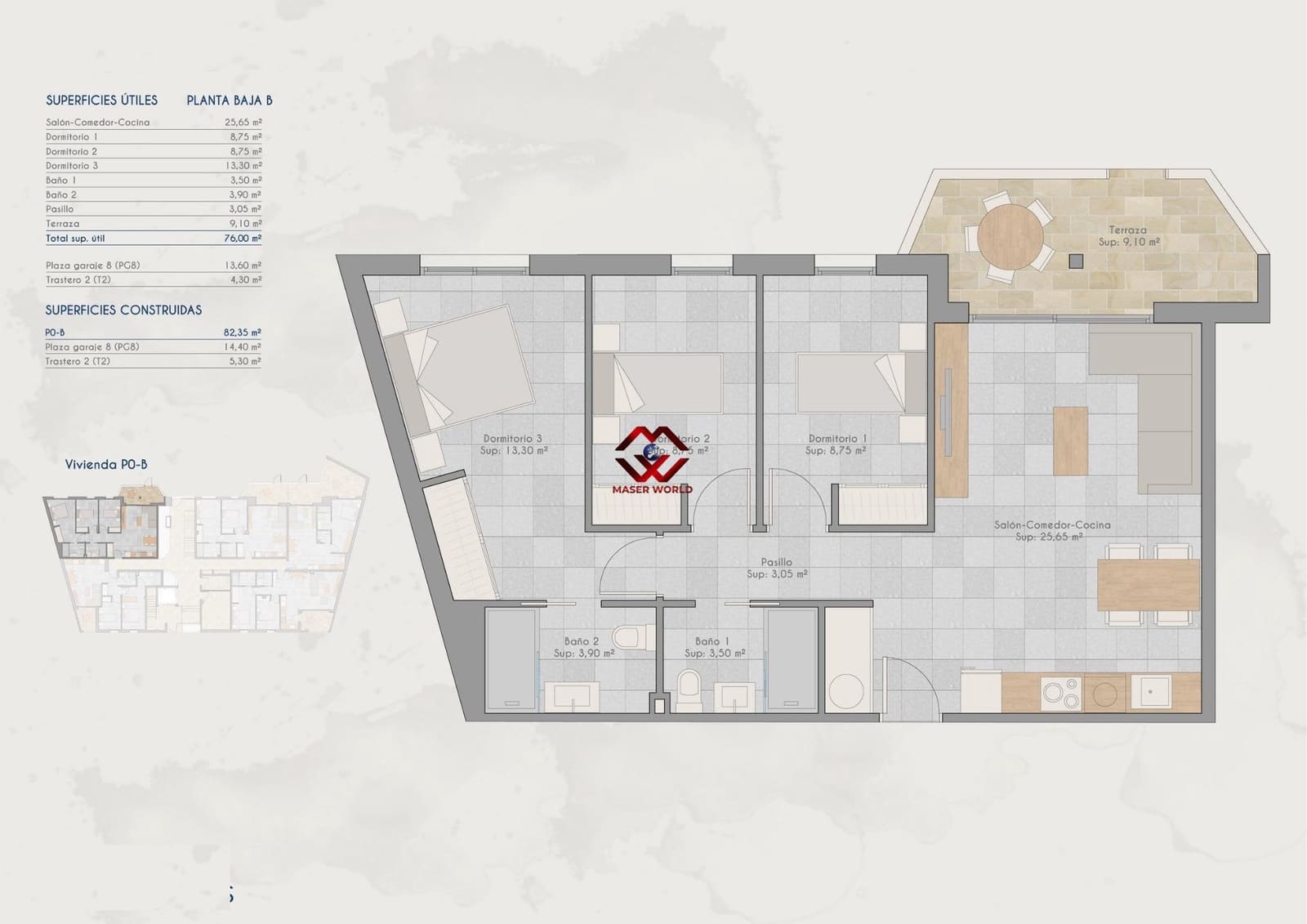 3 bedroom Apartment for sale in Los Cuarteros with pool garage - € 264,000 (Ref: 9794529)