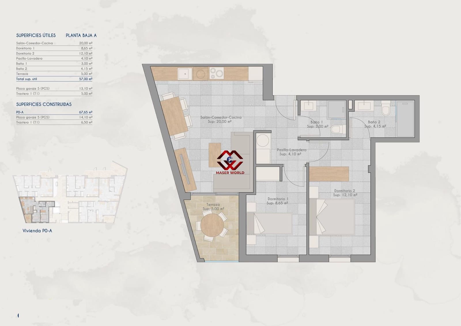 2 chambre Appartement à vendre à Los Cuarteros avec piscine garage - 211 000 € (Ref: 9794530)