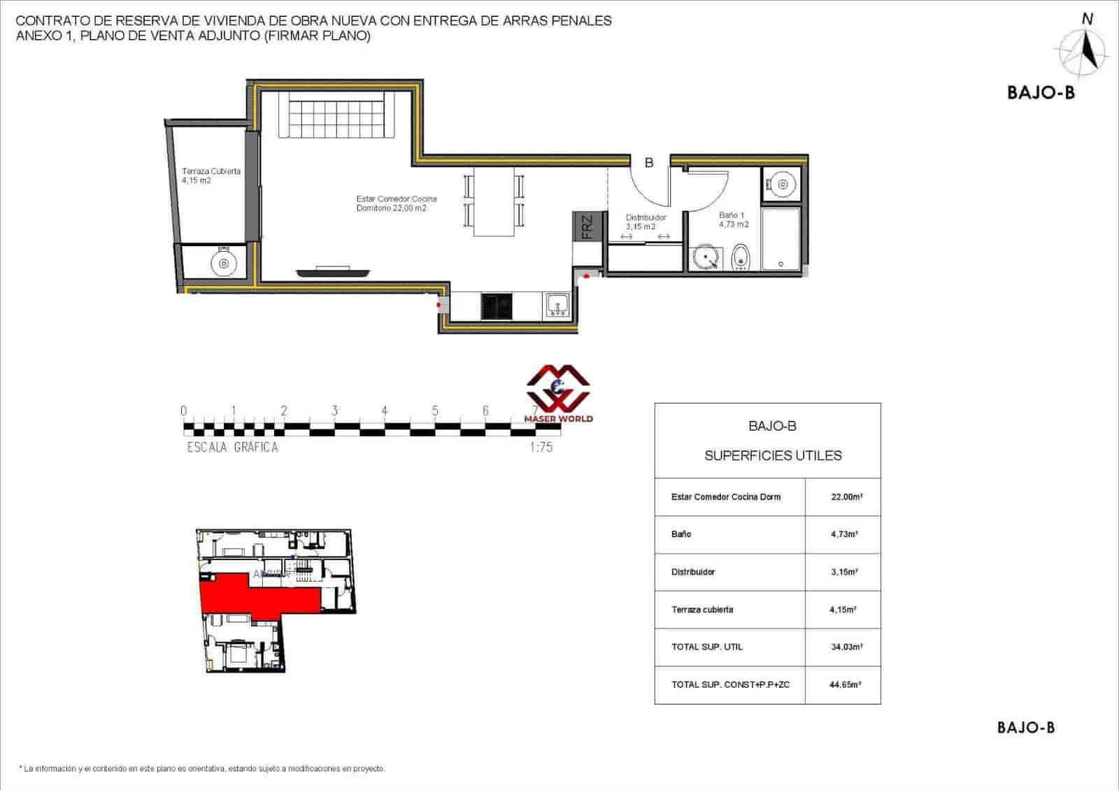 Monolocale in vendita in Torrevieja con piscina - 129.500 € (Rif: 9794538)