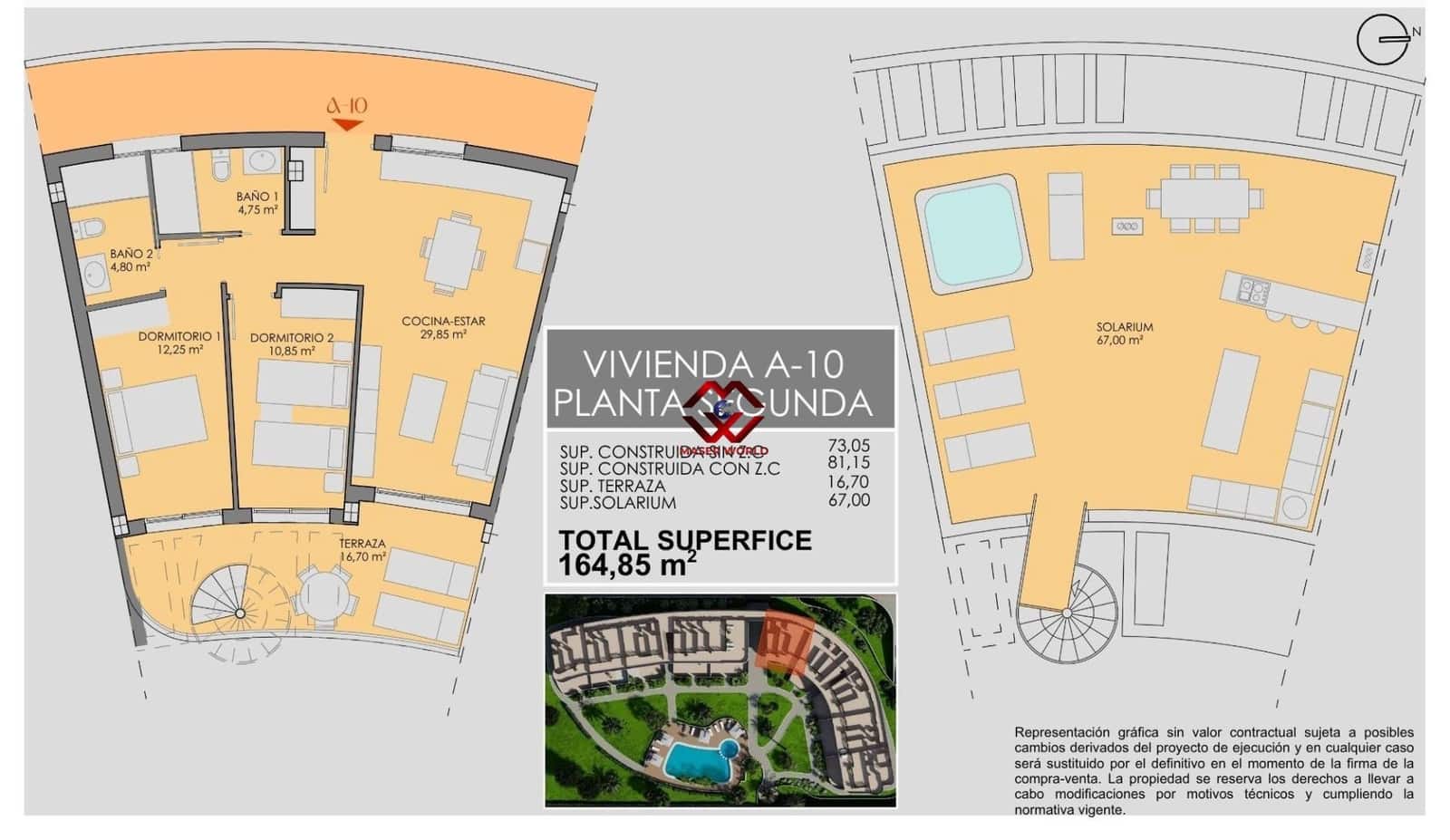 Ático de 2 habitaciones en Los Alcázares en venta con piscina garaje - 369.900 € (Ref: 9794539)