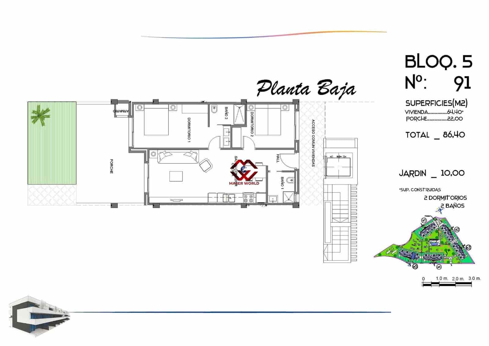 2 slaapkamer Appartement te koop in El Raso met zwembad garage - € 228.000 (Ref: 9794541)