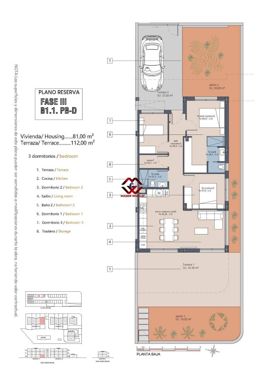3 soverom Leilighet til salgs i Los Alcazares med svømmebasseng garasje - € 309 900 (Ref: 9794542)