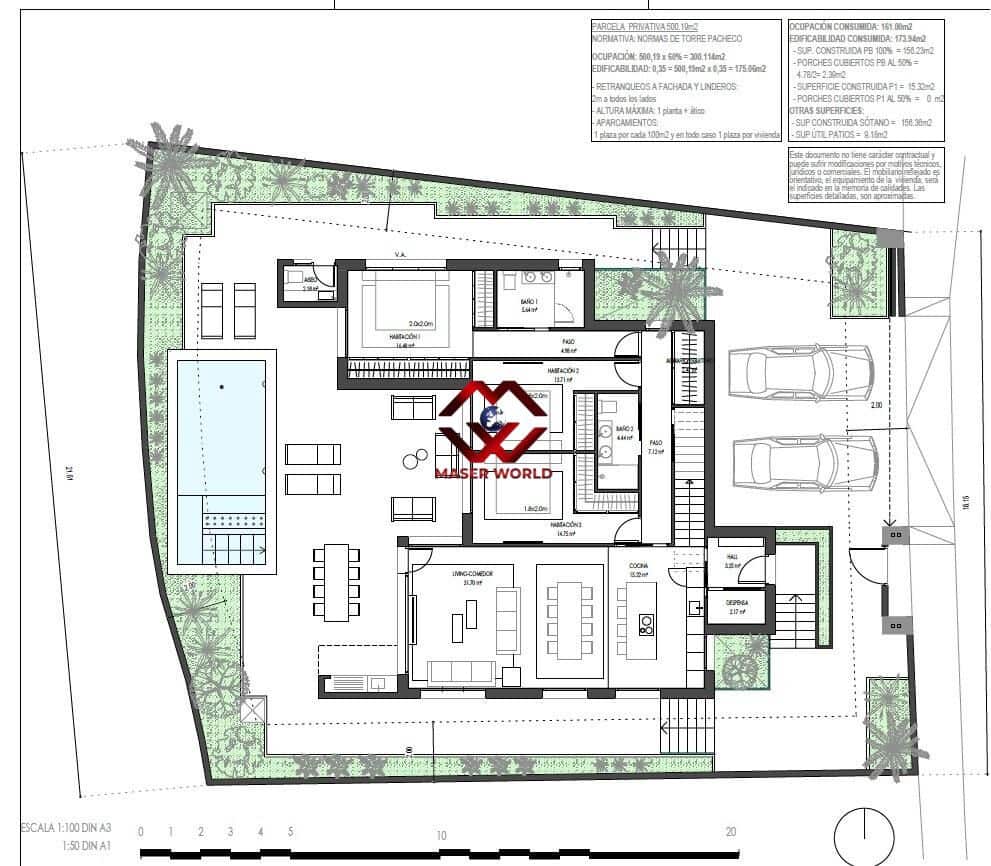 3 sovrum Villa till salu i Torre-Pacheco med pool - 1 613 000 € (Ref: 9794545)