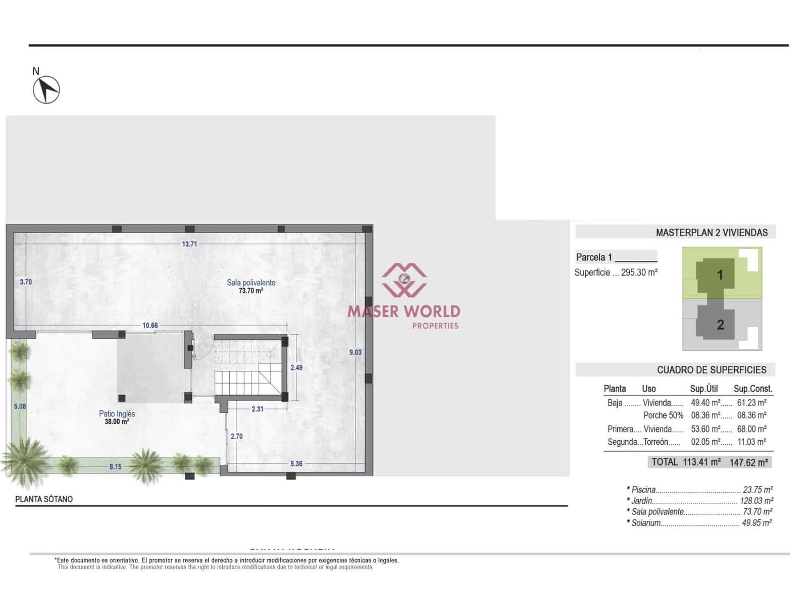 Pareado de 4 habitaciones en Torre-Pacheco en venta con piscina - 785.000 € (Ref: 9800618)