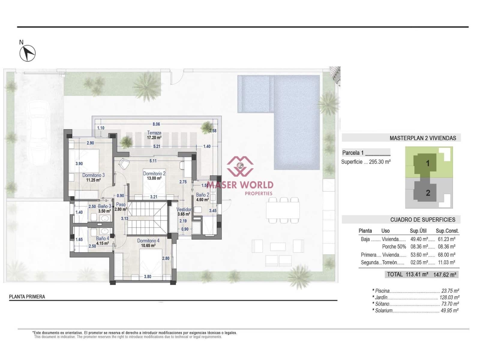 Pareado de 4 habitaciones en Torre-Pacheco en venta con piscina - 785.000 € (Ref: 9800618)