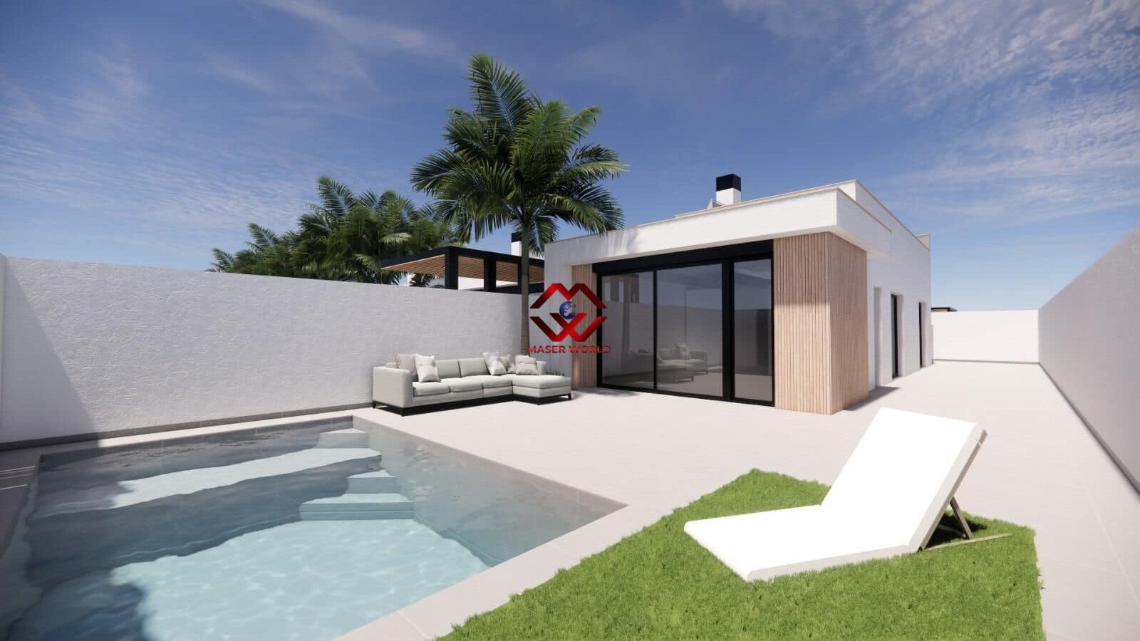 Chalet de 3 habitaciones en Los Alcázares en venta con piscina garaje - 489.000 € (Ref: 9820438)