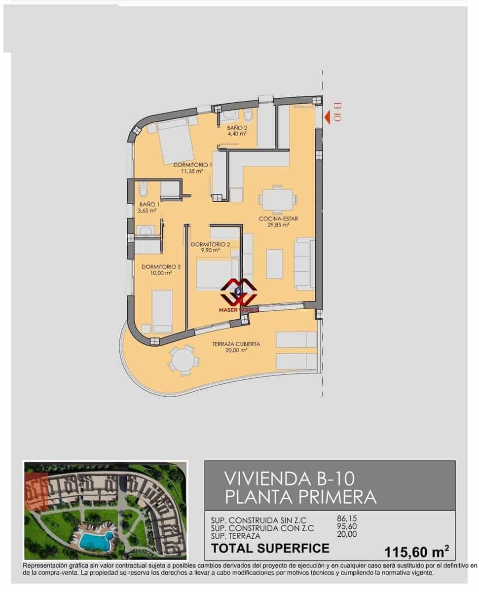 3 chambre Appartement à vendre à Los Alcazares avec piscine garage - 338 900 € (Ref: 9820440)