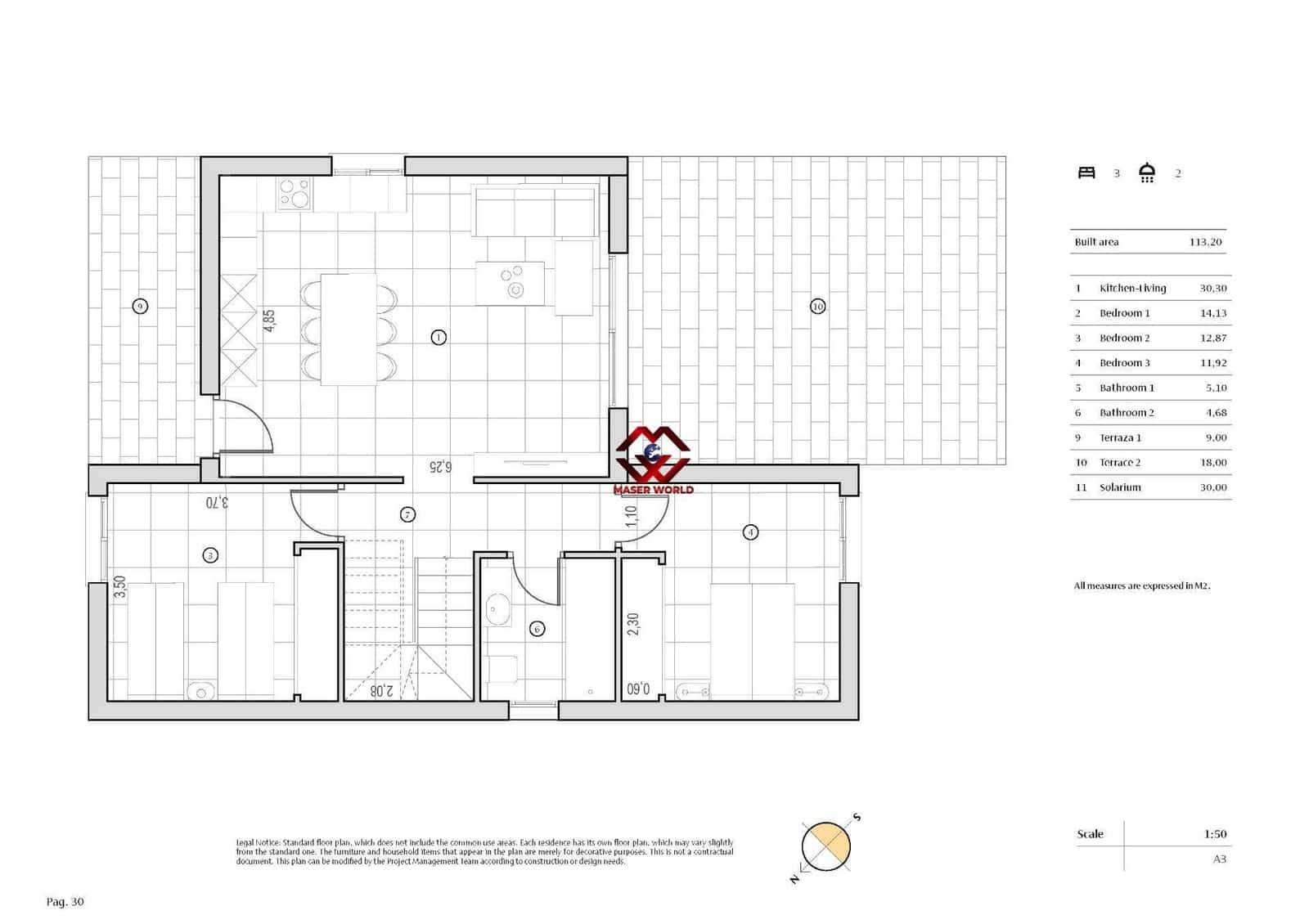 3 slaapkamer Villa te koop in Algorfa met zwembad garage - € 489.000 (Ref: 9910977)