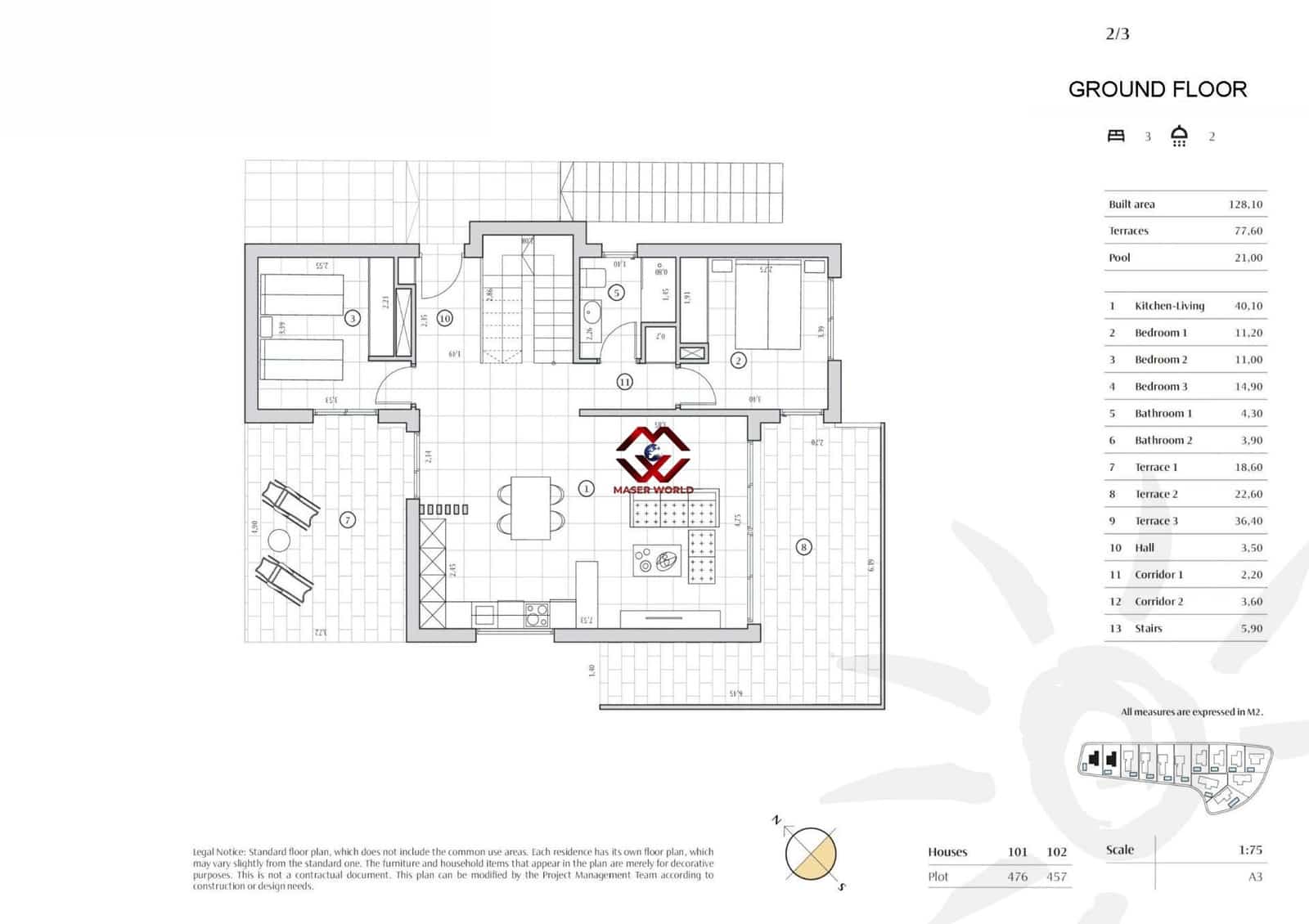 Chalet de 3 habitaciones en Finestrat en venta con piscina - 735.950 € (Ref: 9910979)