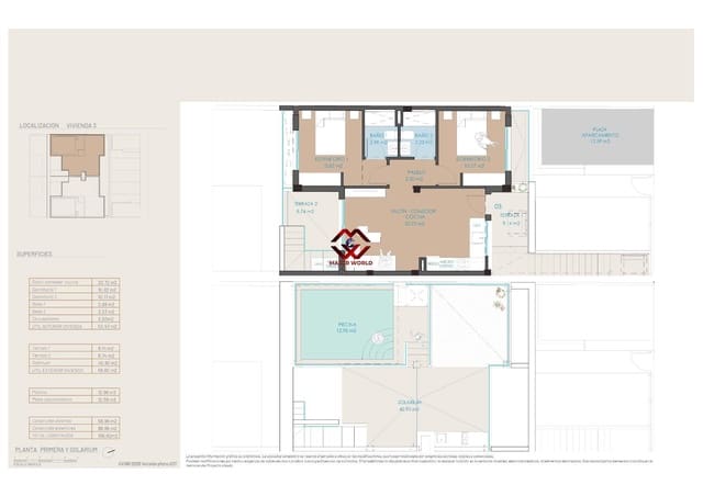 2 chambre Bungalow à vendre à San Pedro del Pinatar avec piscine garage - 309 900 € (Ref: 9927342)