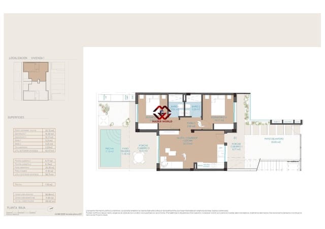 2 soverom Bungalow til salgs i San Pedro del Pinatar med svømmebasseng garasje - € 299 900 (Ref: 9927344)