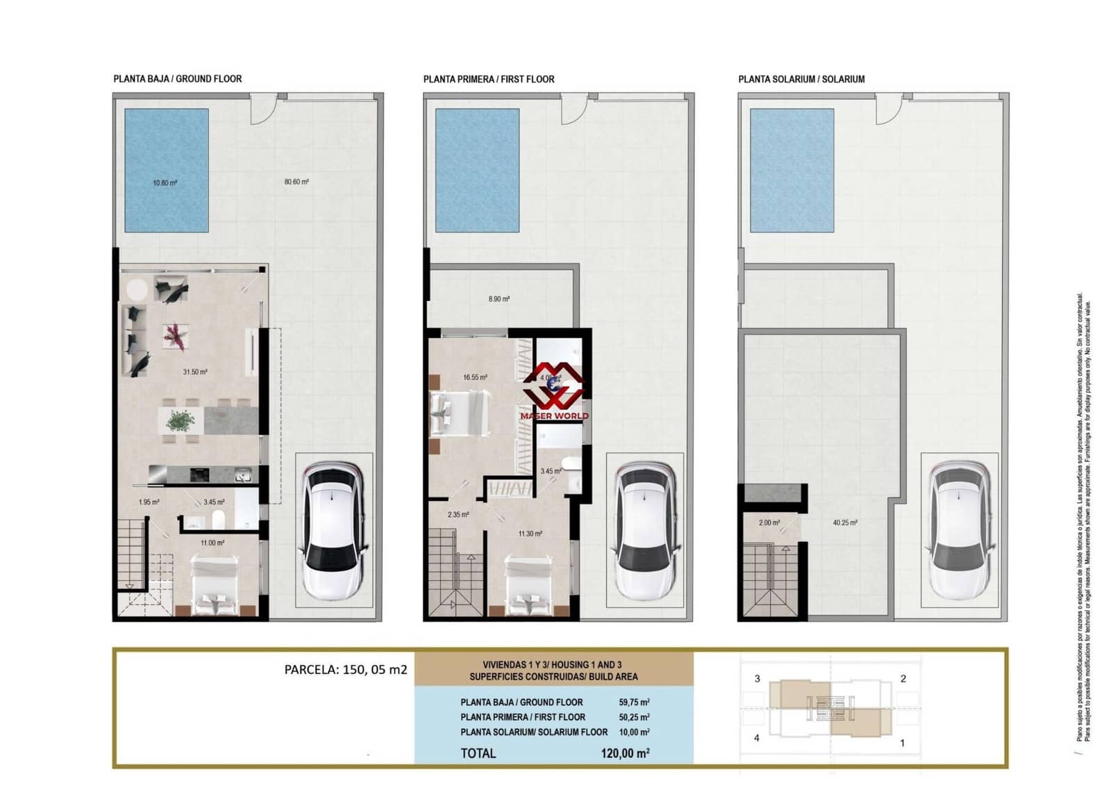 3 soveværelse Villa til salg i Santiago de la Ribera med swimmingpool garage - € 376.500 (Ref: 9927345)