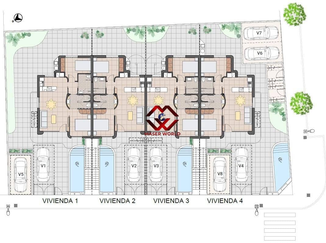2 soveværelse Bungalow til salg i Pilar de la Horadada med swimmingpool garage - € 274.900 (Ref: 9955120)