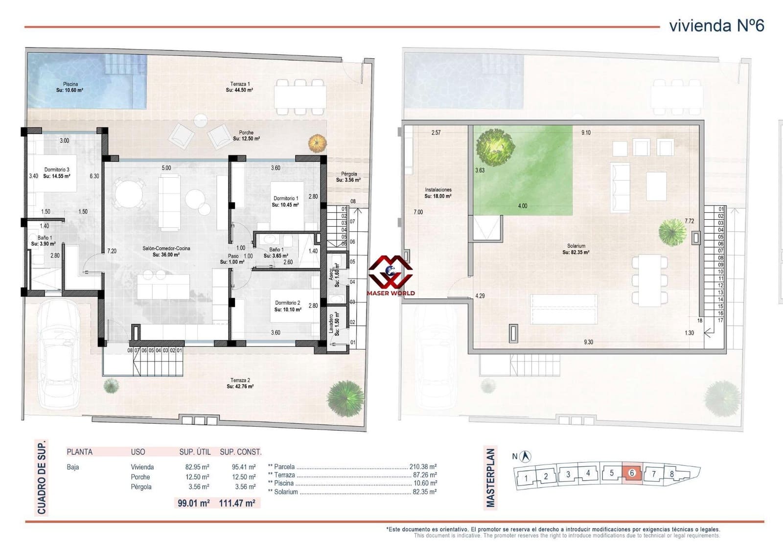 Pareado de 3 habitaciones en Sucina en venta con piscina garaje - 329.900 € (Ref: 9955121)