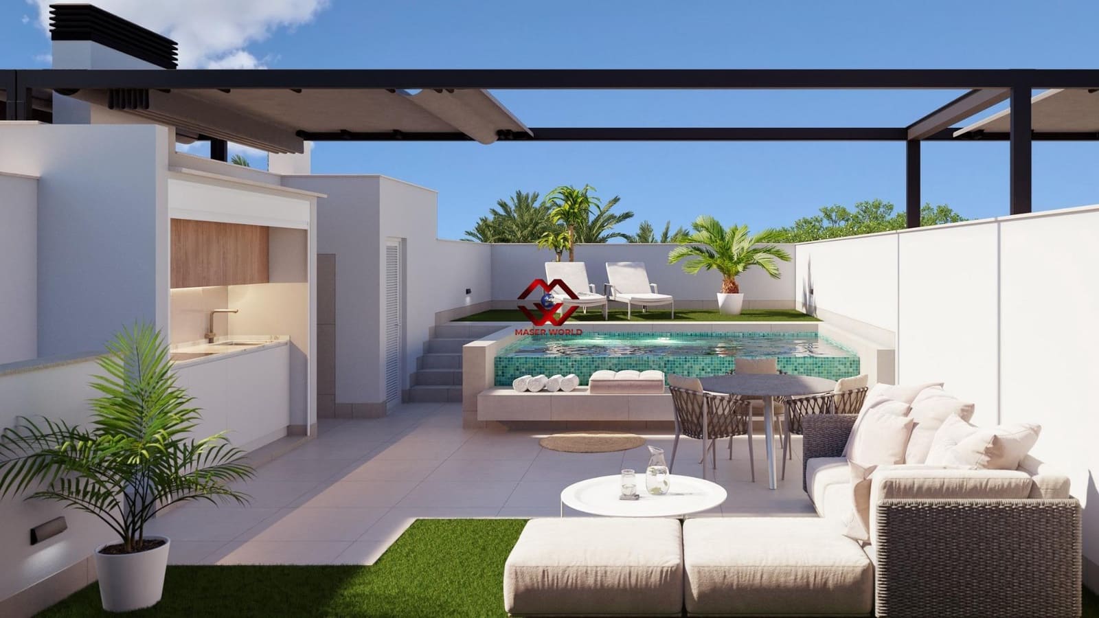 3 soverom Bungalow til salgs i Pilar de la Horadada med svømmebasseng garasje - € 434 000 (Ref: 9978775)