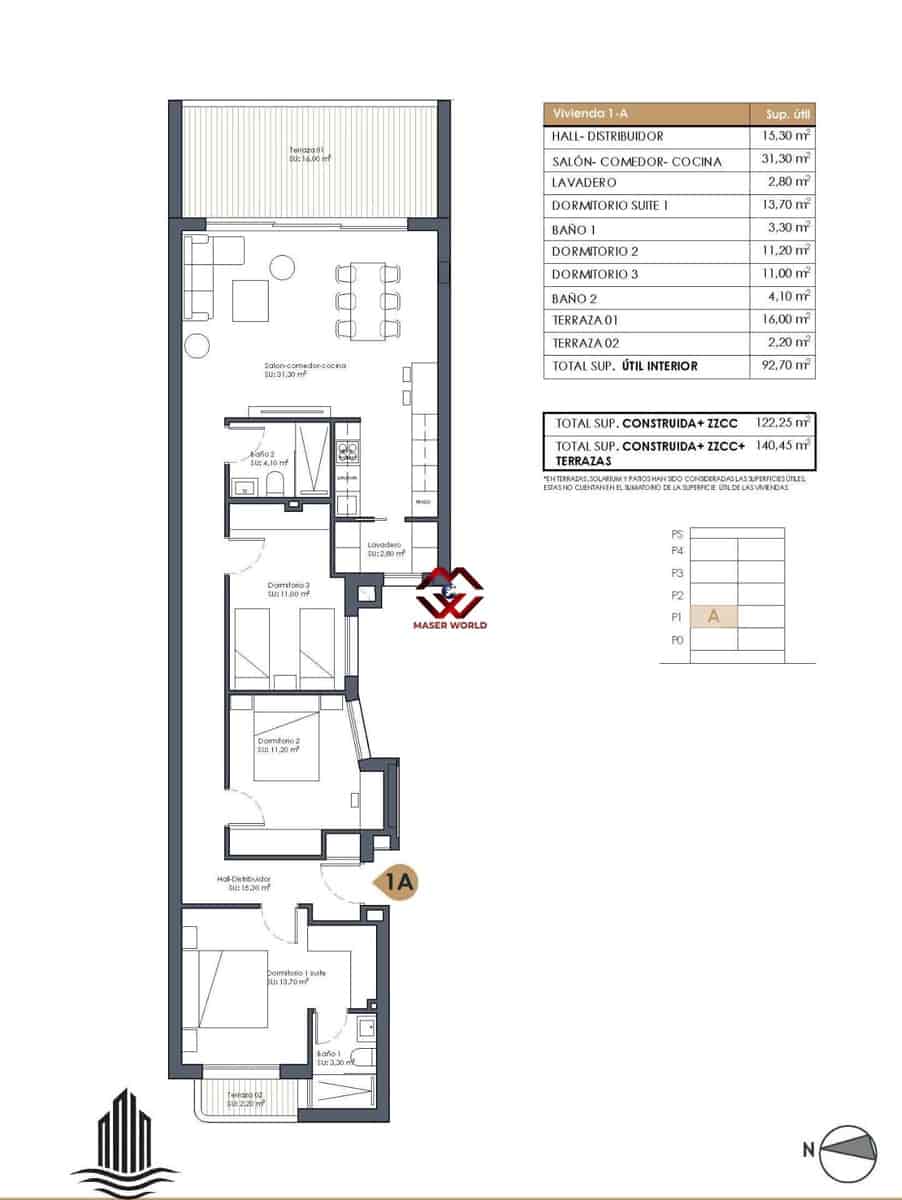 3 soverom Leilighet til salgs i Guardamar del Segura med svømmebasseng garasje - € 360 000 (Ref: 9978777)