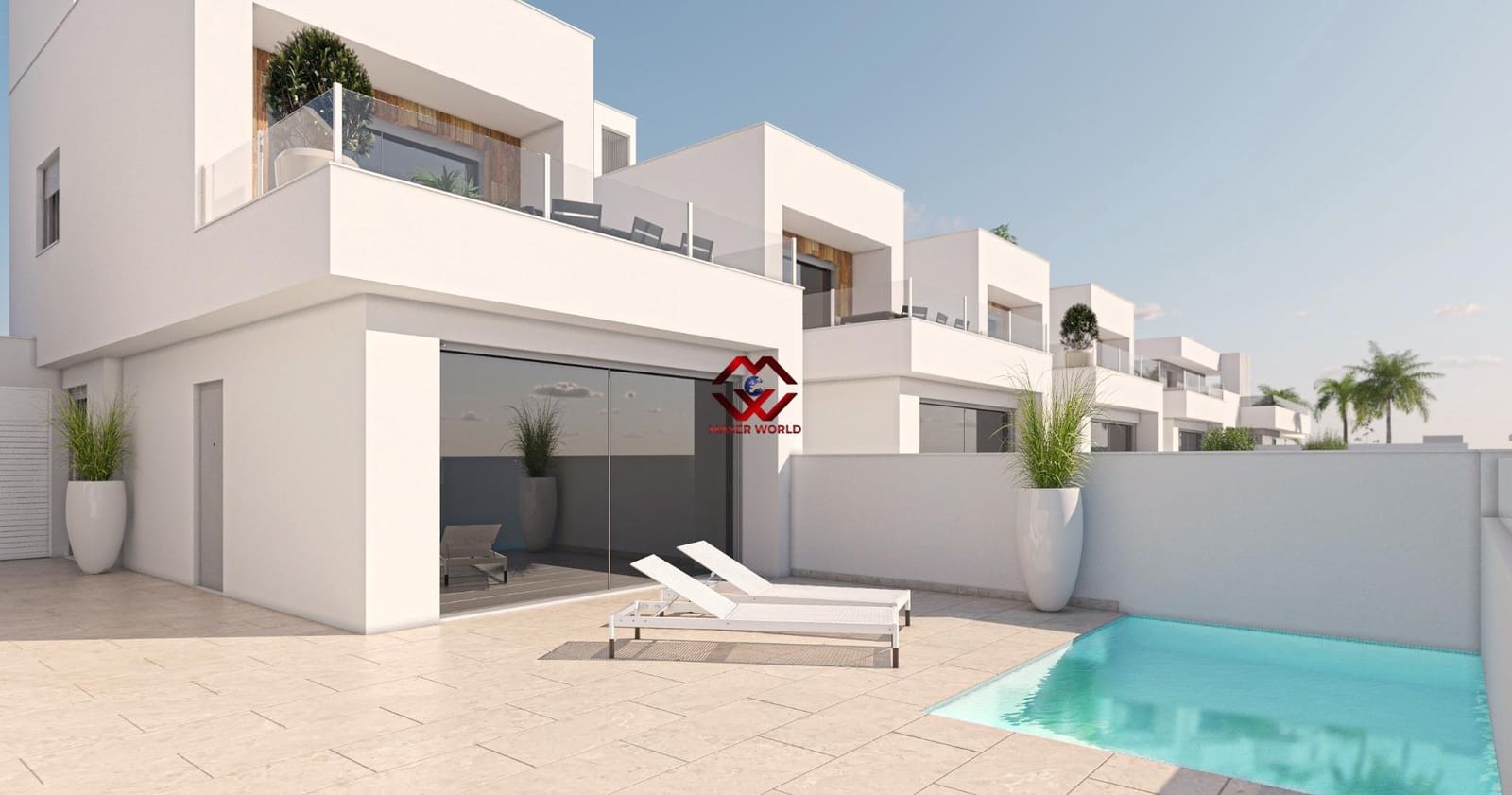 3 soveværelse Semi-Rækkehus til salg i San Pedro del Pinatar med swimmingpool garage - € 380.000 (Ref: 9995190)