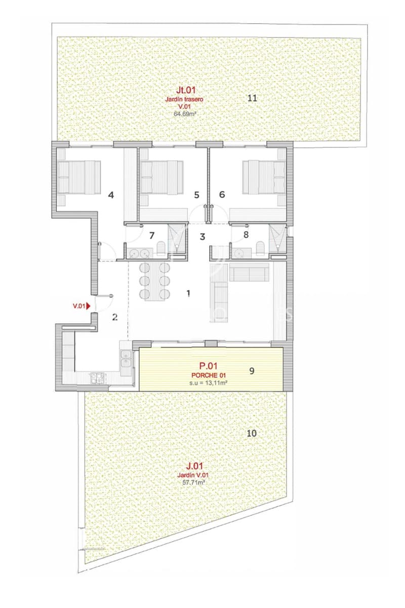 3 soveværelse Lejlighed til salg i Santa Eulalia / Santa Eularia med swimmingpool - € 880.000 (Ref: 9163208)