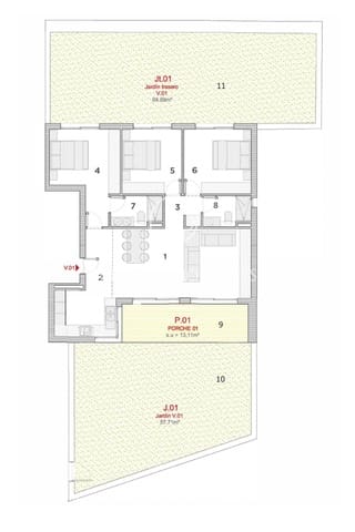 3 chambre Appartement à vendre à Santa Eulalia / Santa Eularia avec piscine - 880 000 € (Ref: 9163208)