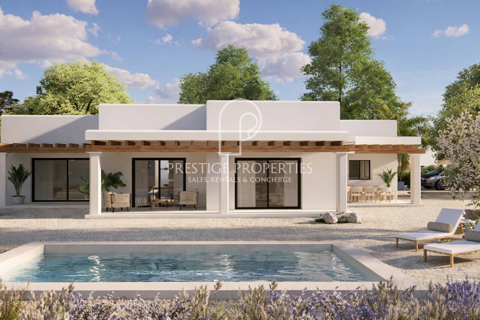 4 makuuhuone Huvila myytävänä paikassa Sant Antoni de Portmany mukana uima-altaan 
autotalli - 4 200 000 € (Ref: 9777339)