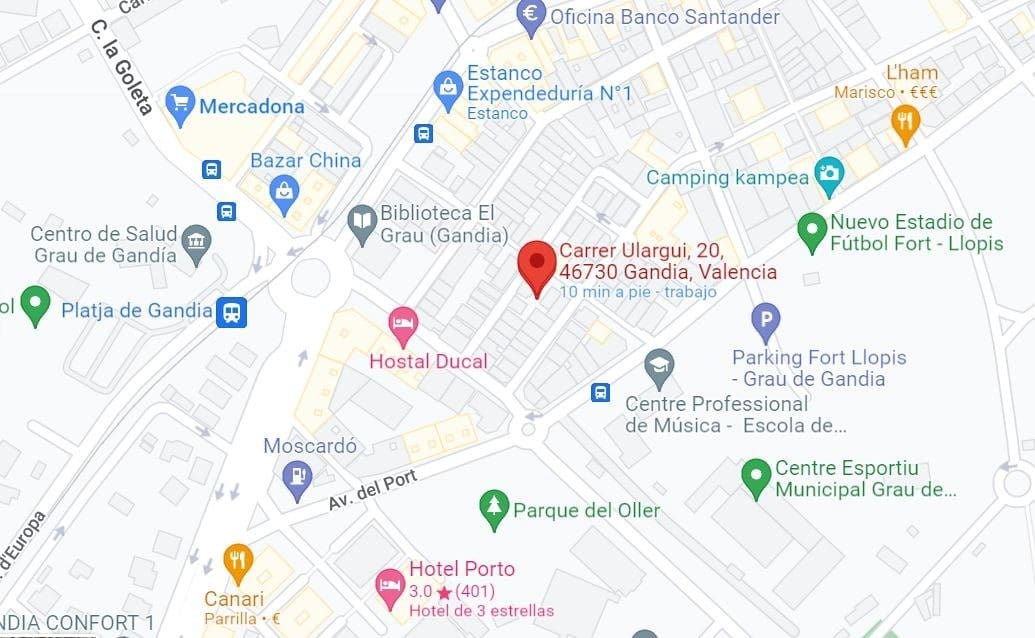 2 soverom Leilighet til leie i Gandia - € 550 (Ref: 9185249)