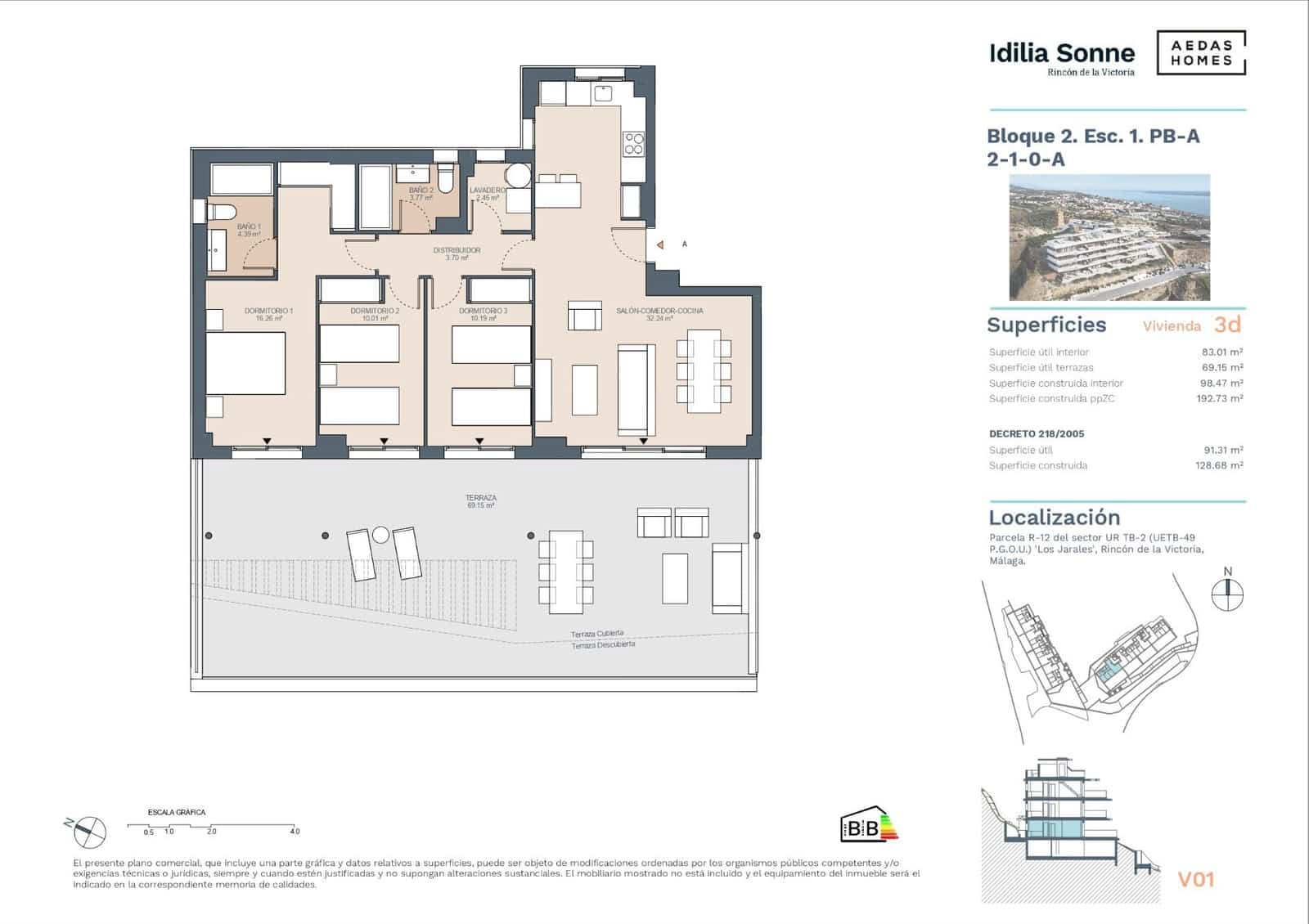 3 bedroom Flat for sale in Rincon de la Victoria with pool - € 690,000 (Ref: 9605321)