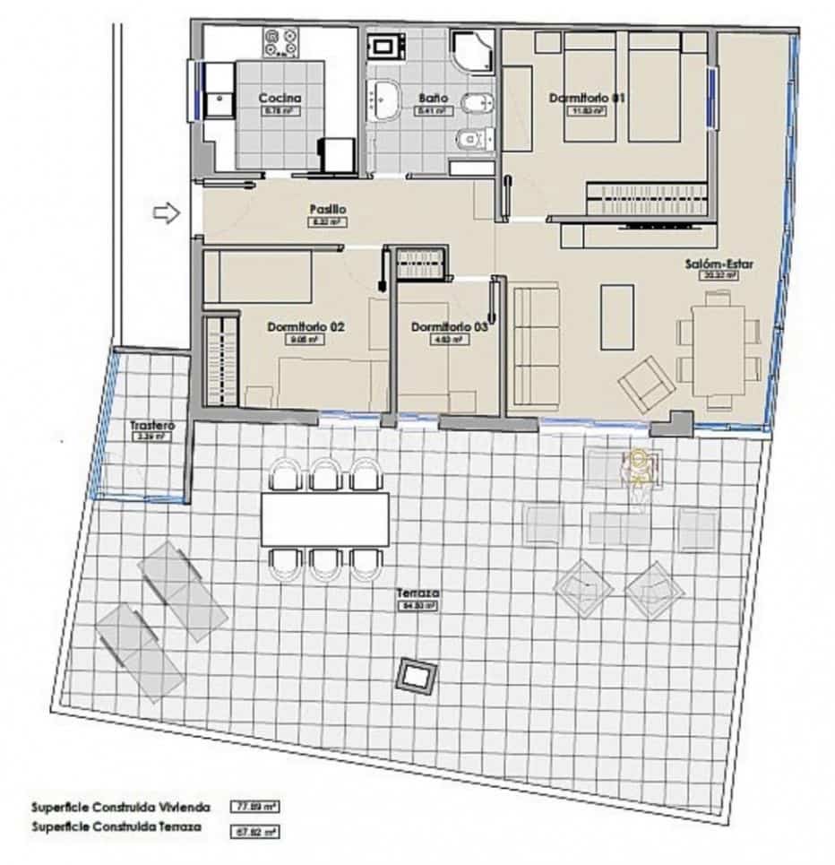 3 soverom Leilighet til salgs i Torre del Mar med svømmebasseng - € 360 000 (Ref: 9605365)