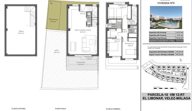 3 quarto Moradia Geminada para venda em El Limonar, Vélez-Málaga com piscina - 399 950 € (Ref: 9876343)