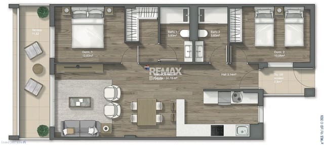 2 quarto Apartamento para venda em Torrox Pueblo, Torrox com piscina garagem - 289 000 € (Ref: 9930751)