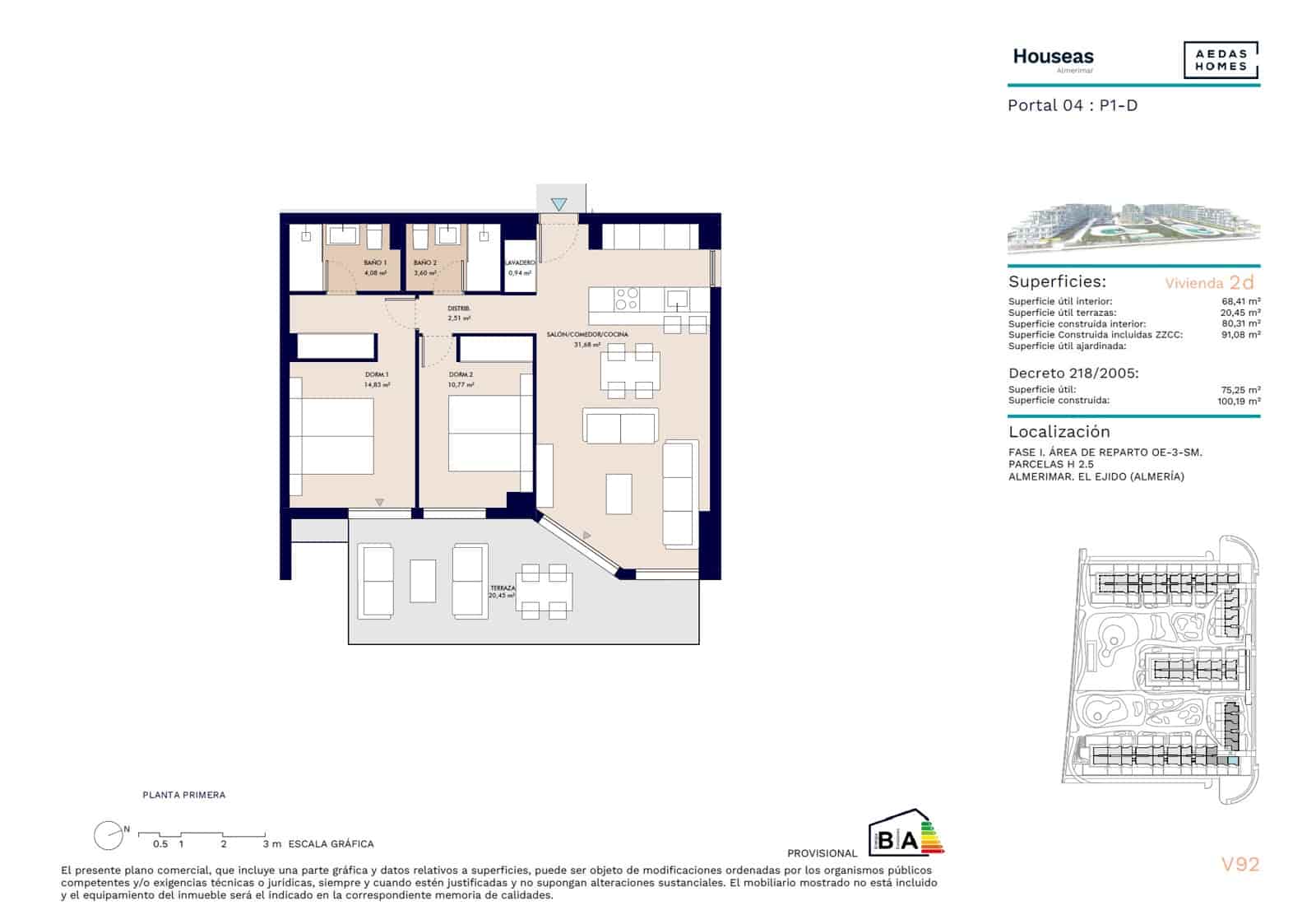 2 quarto Apartamento para venda em Almeria cidade com piscina garagem - 285 000 € (Ref: 10130922)