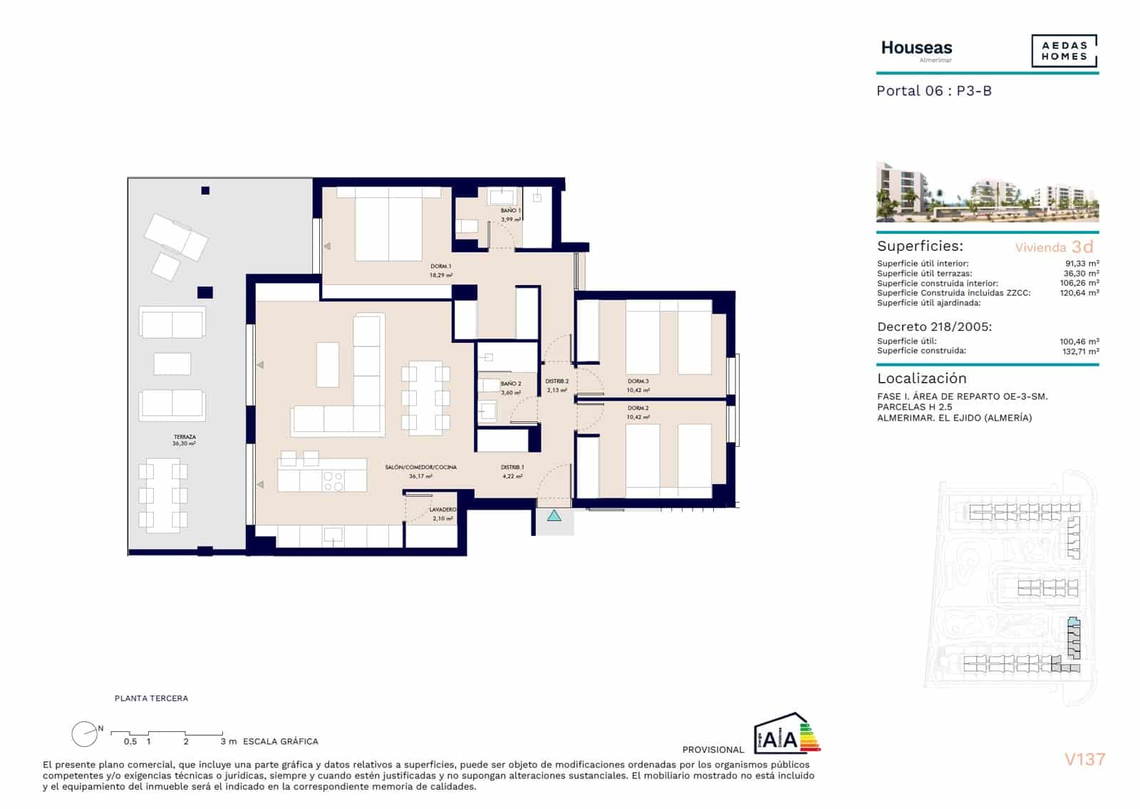 2 quarto Apartamento para venda em Almeria cidade com piscina garagem - 285 000 € (Ref: 10130922)