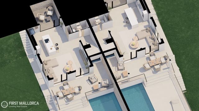 3 slaapkamer Halfvrijstaande villa te koop in Cala d'Or, Santanyí met zwembad garage - € 1.650.000 (Ref: 10008065)