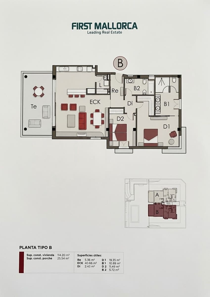 2 camera da letto Appartamento in vendita in Palma de Mallorca con piscina garage - 1.250.000 € (Rif: 10048500)