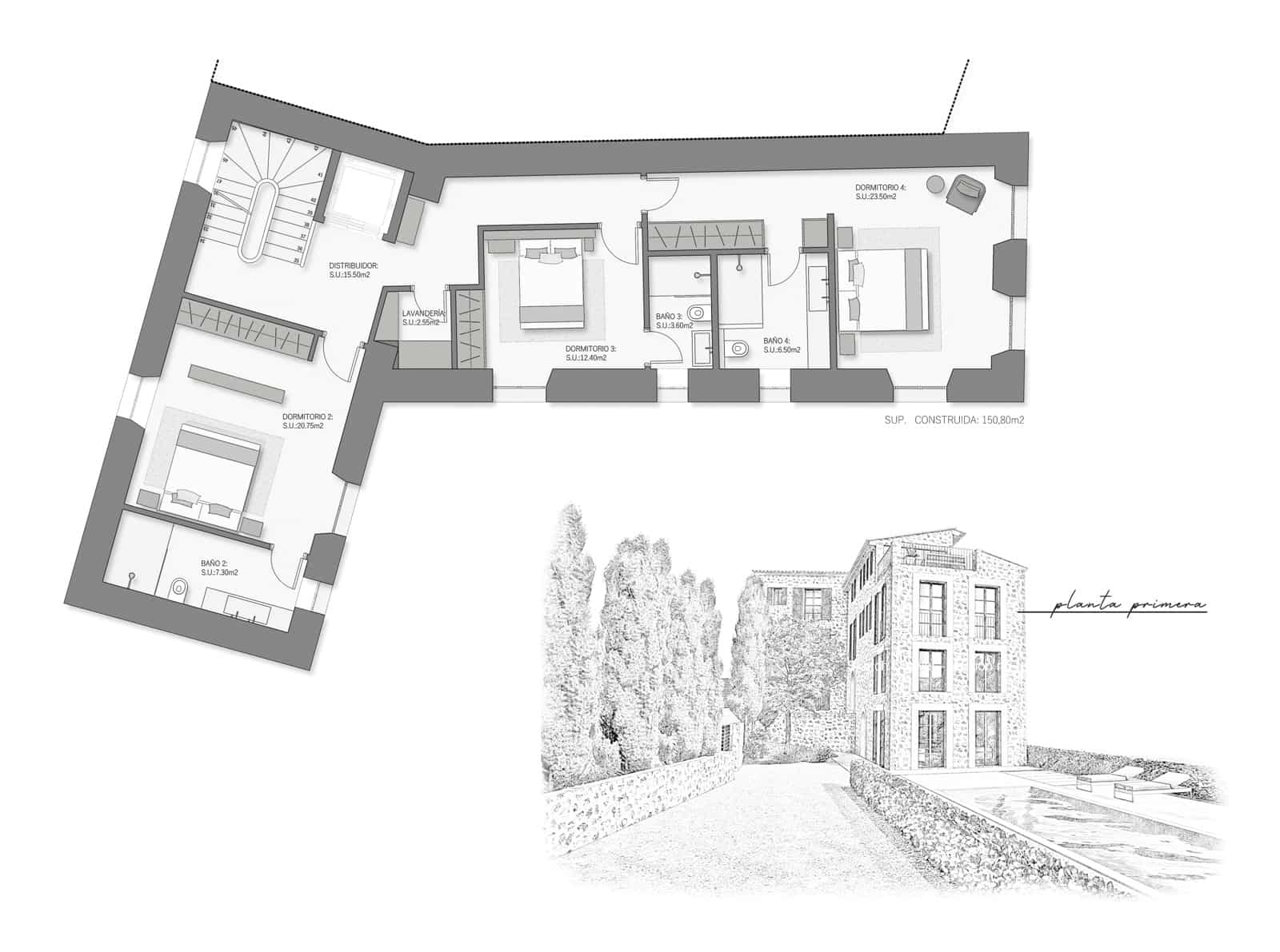 5 soveværelse Finca/Landehus til salg i Soller med swimmingpool garage - € 1.380.500 (Ref: 7517745)