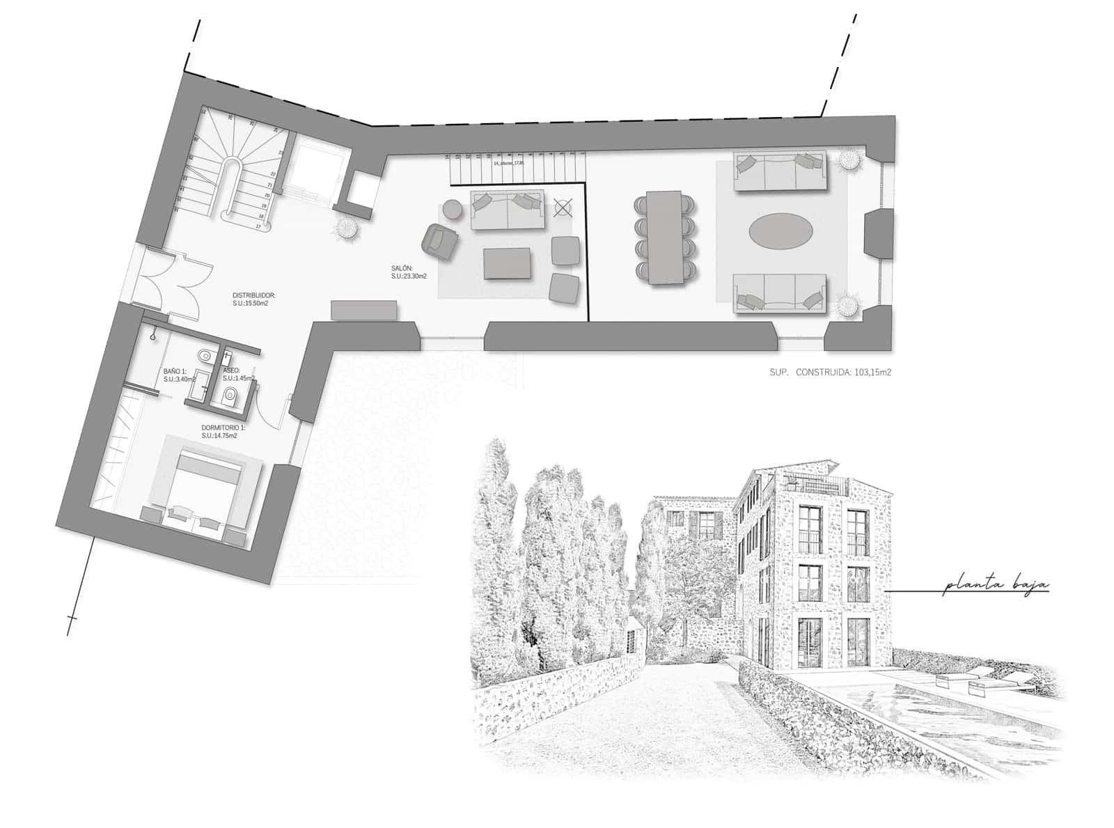 5 soveværelse Finca/Landehus til salg i Soller med swimmingpool garage - € 1.380.500 (Ref: 7517745)