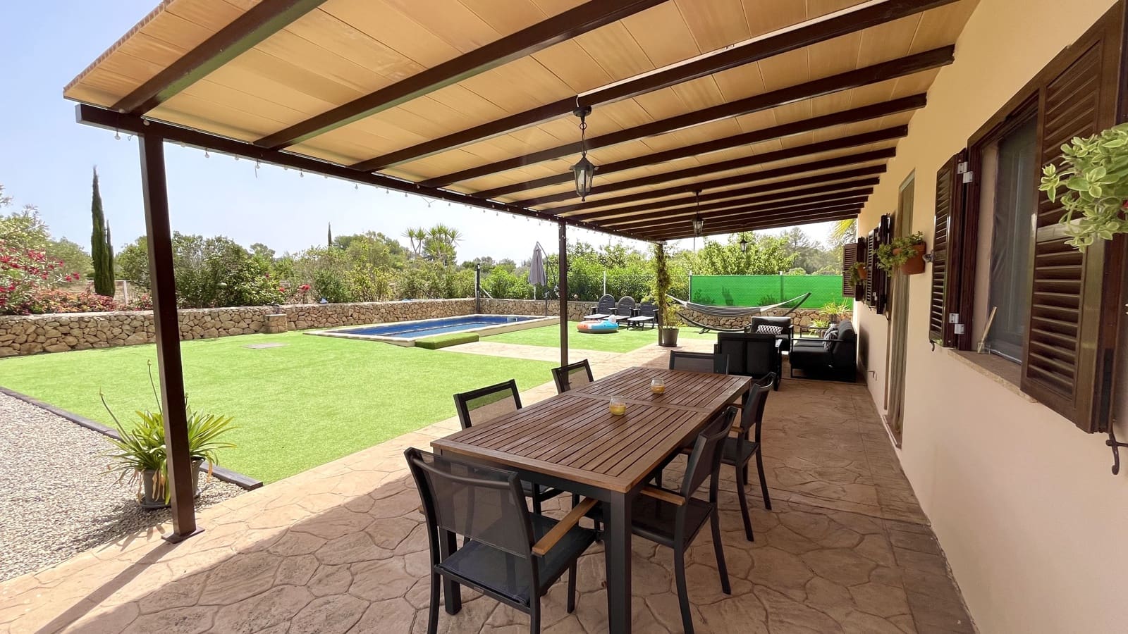 Villa/Maison Semi-Mitoyenne de 1 chambre à louer à Algaida avec piscine garage - 1 680 € (Ref: 8382051)