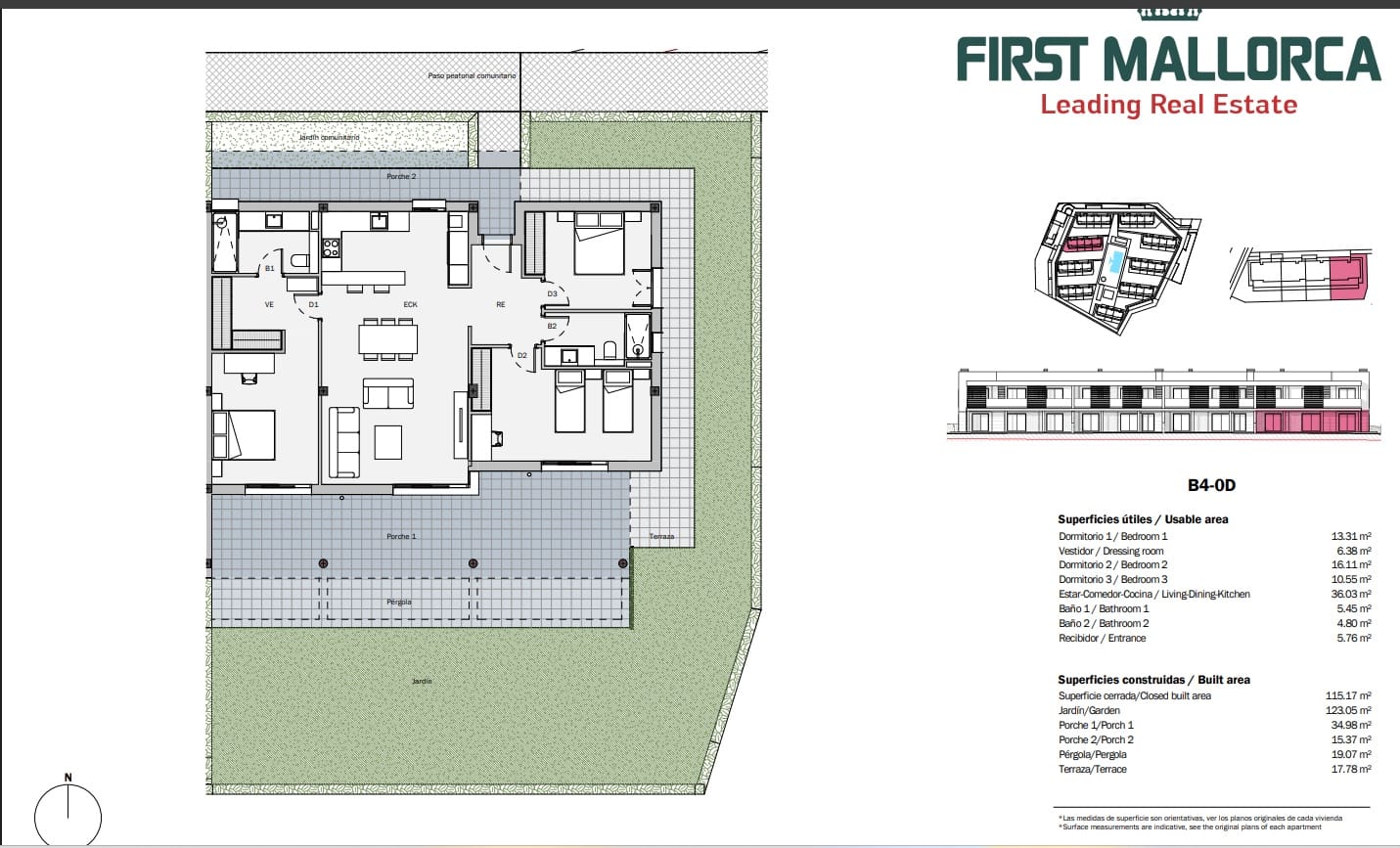 3 soveværelse Lejlighed til salg i Sa Rapita / La Rapita med swimmingpool garage - € 829.000 (Ref: 8953843)