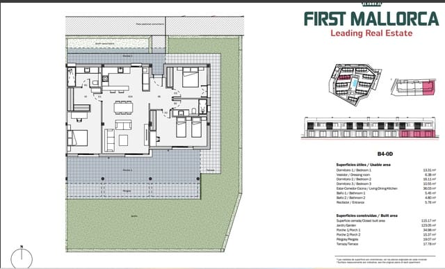 3 sovrum Lägenhet till salu i Sa Rapita / La Rapita, Campos med pool garage - 829 000 € (Ref: 8953843)