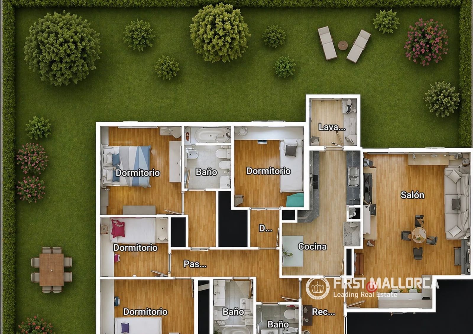4 Zimmer Apartment zu verkaufen in Palma de Mallorca mit Pool Garage - 1.275.000 € (Ref: 9821651)