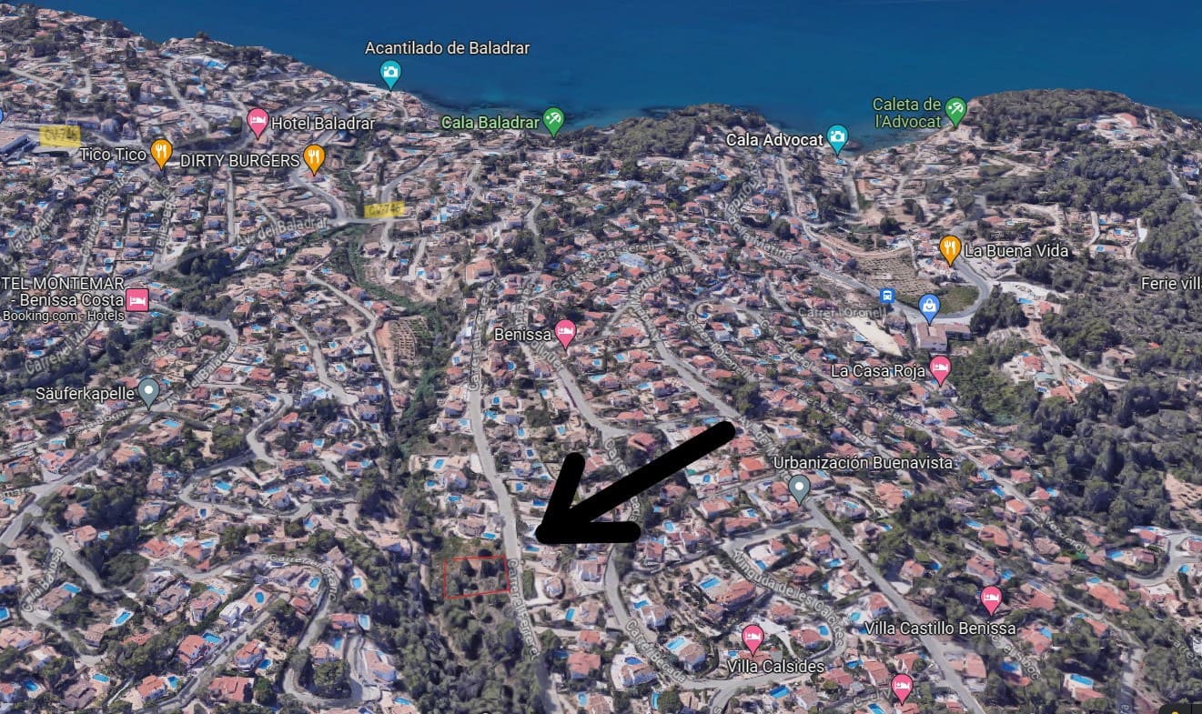 Bauplatz zu verkaufen in Benissa - 240.000 € (Ref: 10059695)