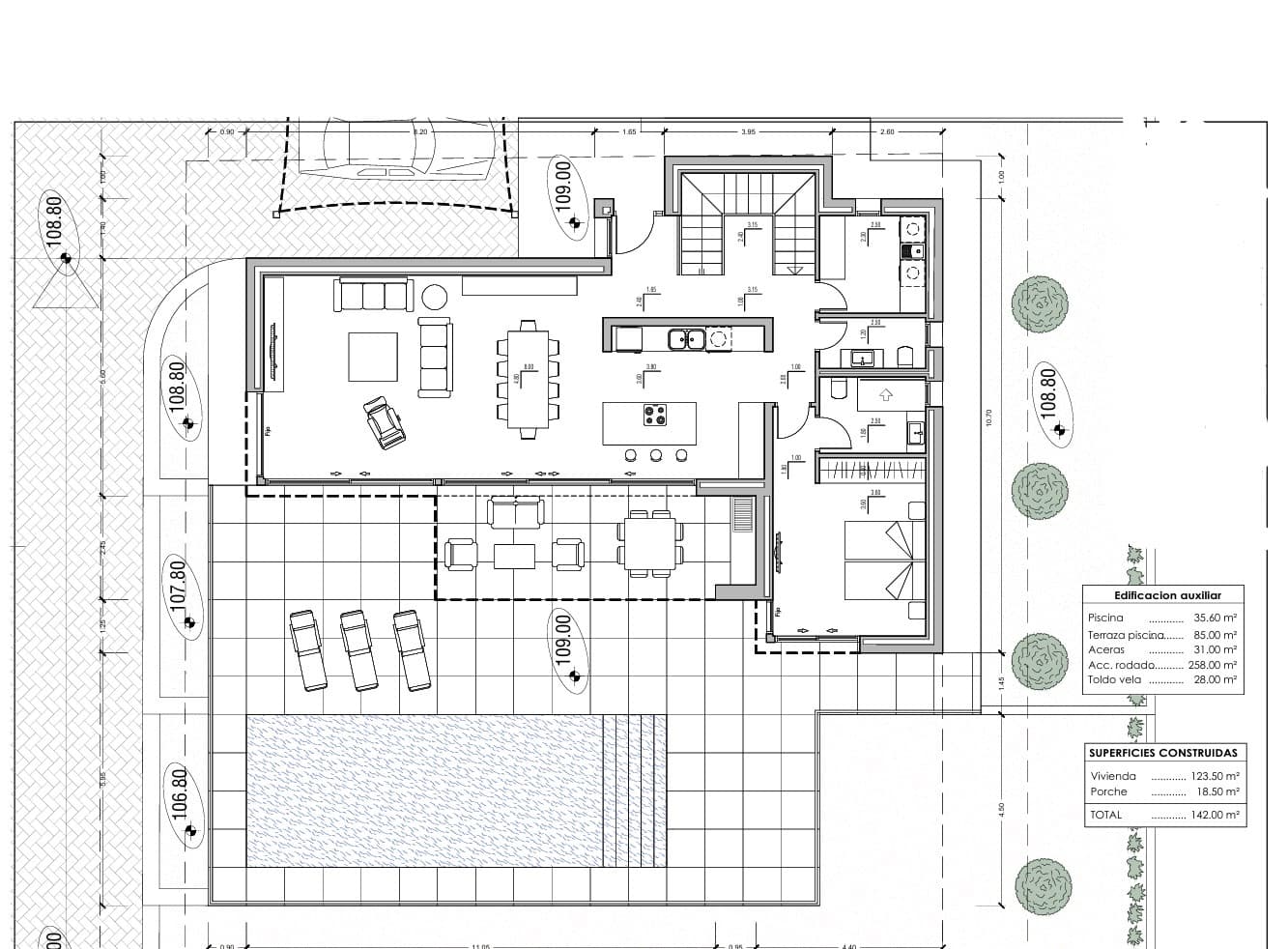 Chalet de 3 habitaciones en Calpe / Calp en venta con piscina garaje - 1.135.000 € (Ref: 10059775)