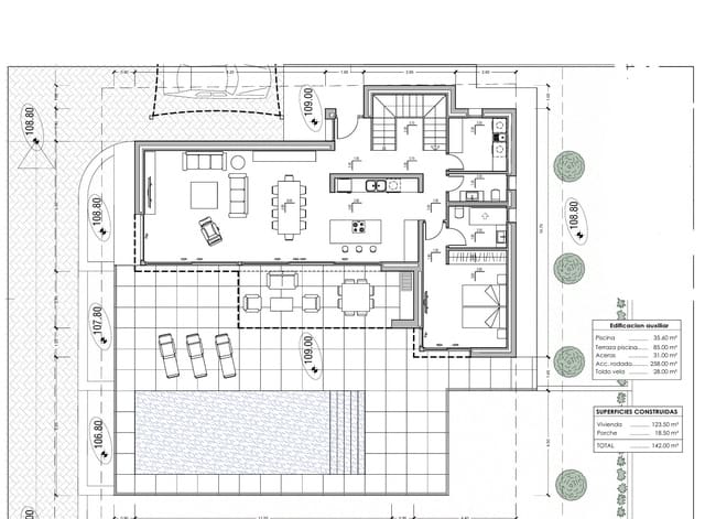 Chalet de 3 habitaciones en Calpe / Calp en venta con piscina garaje - 1.135.000 € (Ref: 10059775)
