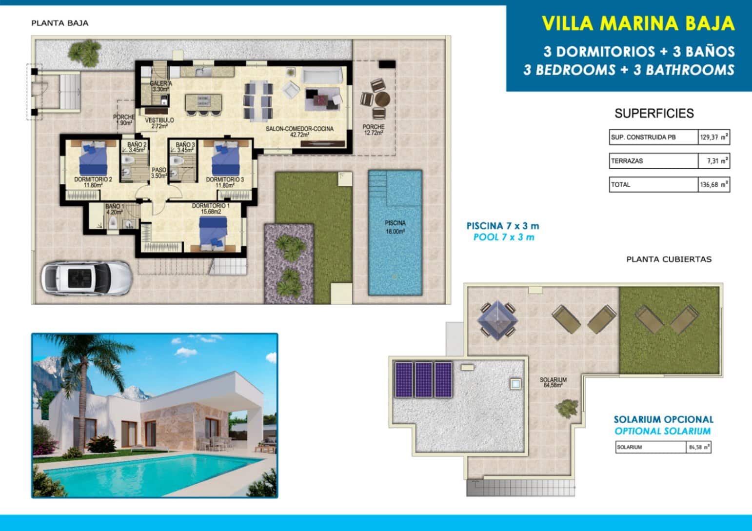 3 Zimmer Villa zu verkaufen in Polop mit Pool Garage - 649.000 € (Ref: 8983461)