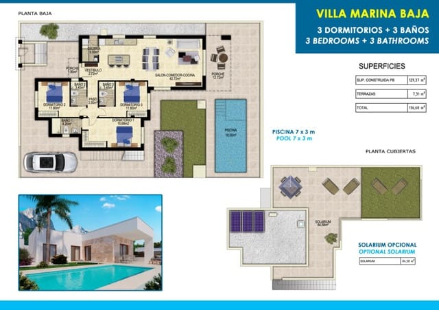 3 Zimmer Villa zu verkaufen in Polop mit Pool Garage - 649.000 € (Ref: 8983461)