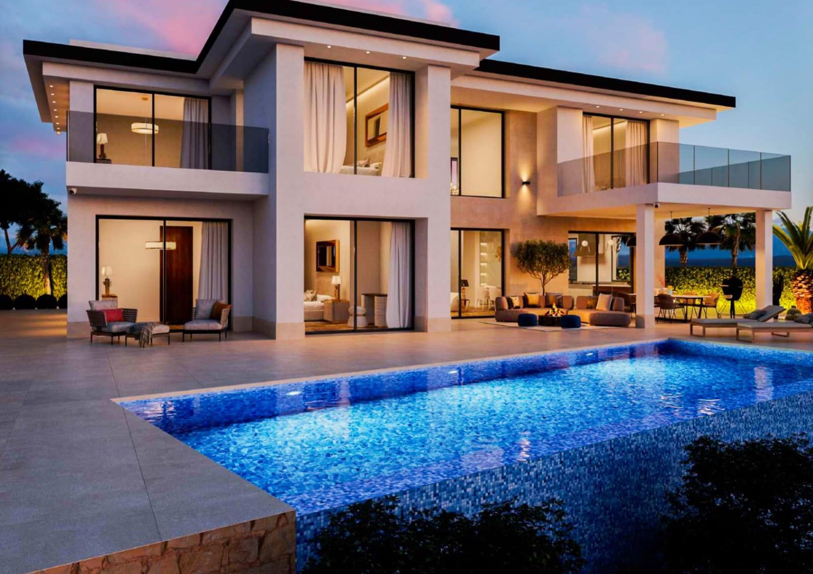 4 makuuhuone Huvila myytävänä paikassa Finestrat mukana uima-altaan 
autotalli - 2 200 000 € (Ref: 9328445)