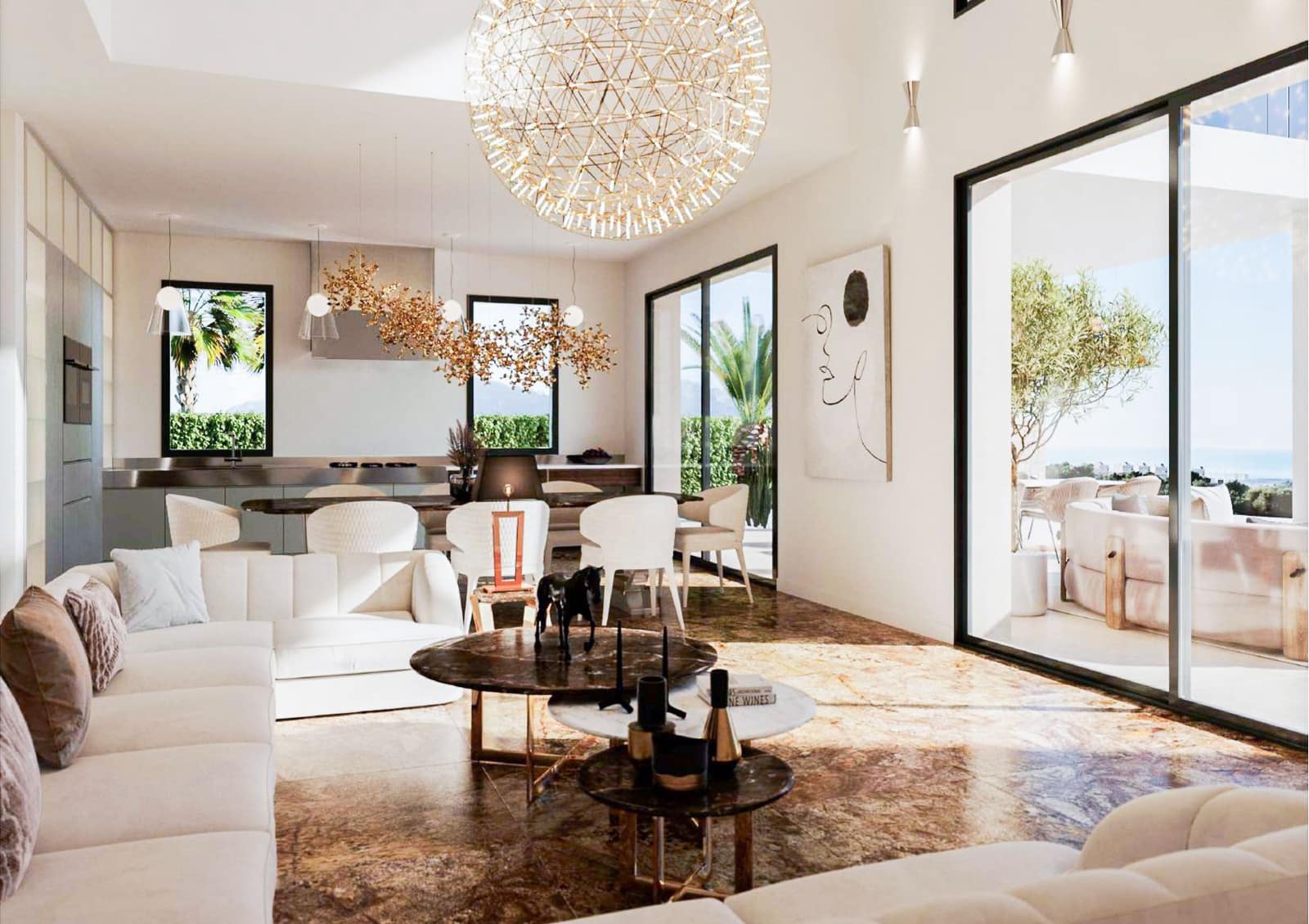 4 makuuhuone Huvila myytävänä paikassa Finestrat mukana uima-altaan 
autotalli - 2 200 000 € (Ref: 9328445)